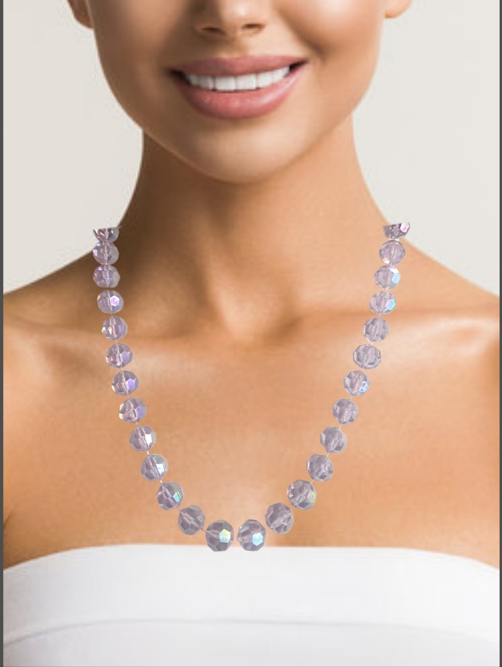 Light Purple Beaded Necklace
